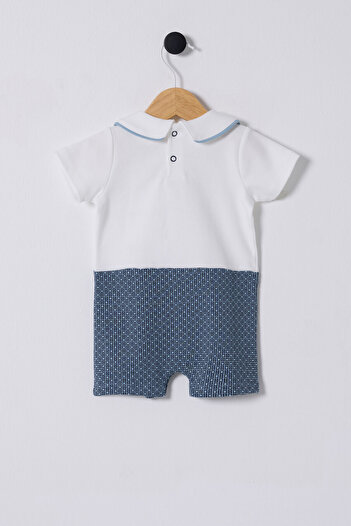U.S. Polo Assn. Baby Boy White Jumpsuit