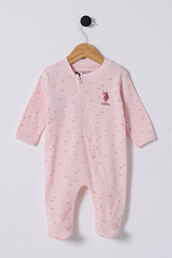 U.S. Polo Assn. Baby Girl Pink Rompers
