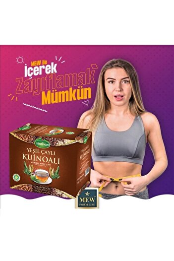 Mindivan Yeşil Çaylı Kinoa Çayı 30 'lu Süzen Poşet