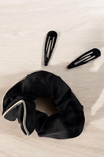 TAKIŞTIR Black Color Bagel Buckle and Side Buckle Set