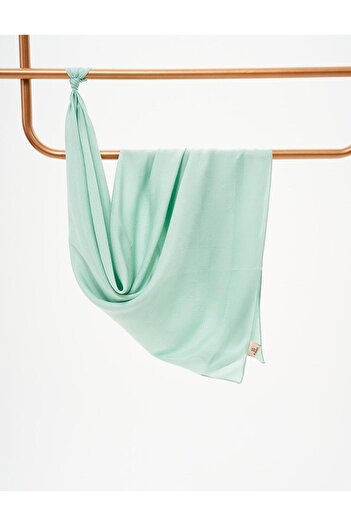 Kayra Mint Patterned Woven Scarf