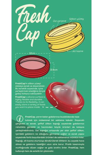 Bayev 6 Pcs Fresh Cap Fruit Container - Reusable Onion Lemon Pacifier Preservation Box