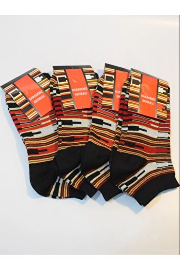 DİNÇLER TEKSTİL 12 Pack Keşan Booties Socks Black Sea Local Short Socks