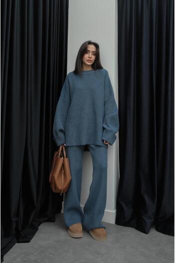 Havoş Blue Debby Sweater Pants Set