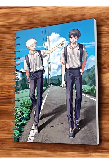nihonwosekai Yaoi BL Anime مقاس A5 دفتر ملاحظات حلزوني 50 ورقة