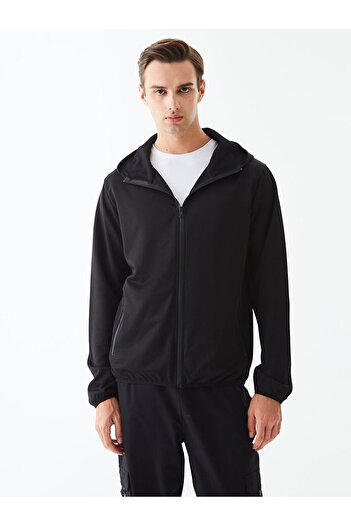 Ltb Siyah Sweatshırt Fermuarlı Kapüşonlu