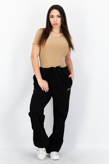 Esprit Women Regular Leg Embroidered Sweatpants, Black