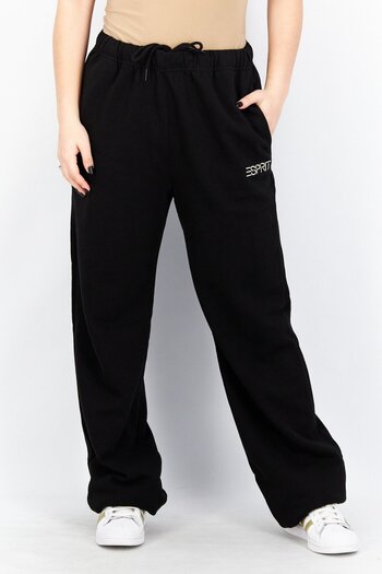 Esprit Women Regular Leg Embroidered Sweatpants, Black