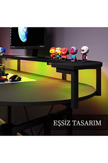Zizuva Özel Tasarım Siyah Gaming Masa