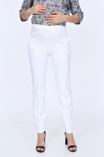 Işşıl 4349-Maternity Clothing Pipe Leg Classic Fabric Trousers