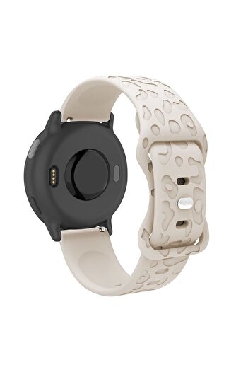 UnDePlus Samsung Galaxy Watch 4 5 6 7 FE 40 40 44 Classic 42 43 46 47 mm Kordon Leopar Desen Yumuşak Silikon