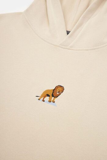 WWF Market Lion Super Soft Hoodie - Perchemen Beige