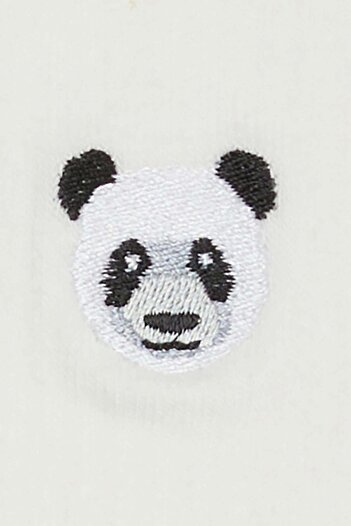 WWF Market Ecru Panda Patterned Socks