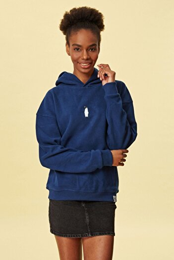 WWF Market İmparator Penguen SuperSoft Hoodie - Lacivert