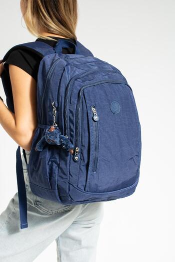 571 Collections Çanta Unisex Ultra Light Waterproof Backpack - Multi-Pocket, Navy (Model: 571-1D)