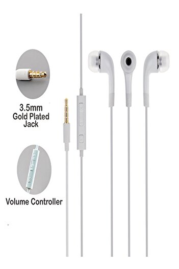 Taimi Wired In-ear Headphones Premium Sound Quality White (PACK OF 10)
