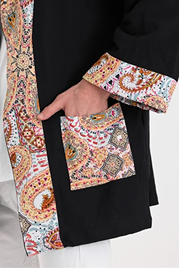 rammers Ethnic Poor Sleeve Detailed Bohemian Oversize Kimono