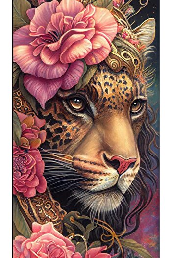 Marcel Kristal Tablo Fancy Tiger 35X60Cm-Marcel Art Diamond Mosaic Painting