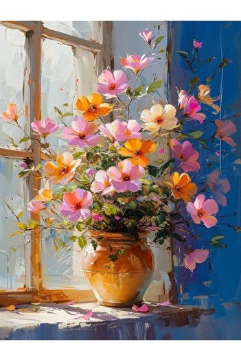 Marcel Kristal Tablo Flowers 53X69Cm-Marcel Art Diamond Mosaic Painting