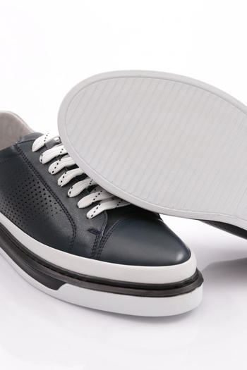 DGN Erkek Düz Taban Bağcıklı Sneaker Ayakkabı Laci Beyaz 109413616