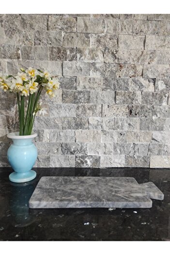 Zeybek Marble Marble Cutting Board & Presentation Plate Single Piece (15×35 Cm)