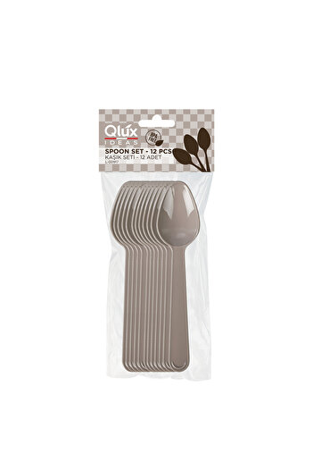 QLUX IDEAS Pack of 12 Bpa Free Plastic Spoons - Camping, Picnic, and School Party Invitations