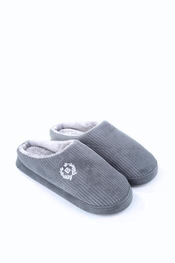 Papuçsepeti Shoe Basket 2488 Men's Winter Home Carpet Guest Slippers