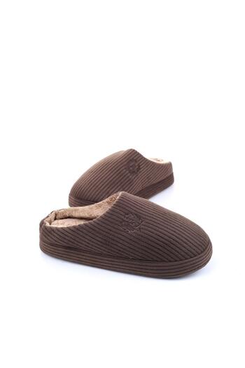 Papuçsepeti Shoe Basket 2488 Men's Winter Home Carpet Guest Slippers