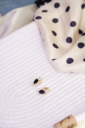 Lekka Design Black Jewelled Turtle Anti-Tarnish Luxury Women's Steel Earrings