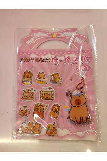 Mutlu Kırtasiye Dünyası Capybara Aqueous Embossed Sticker Set