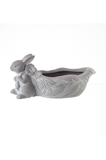 HIC A masterpiece of stone decoration rabbit shape grey color