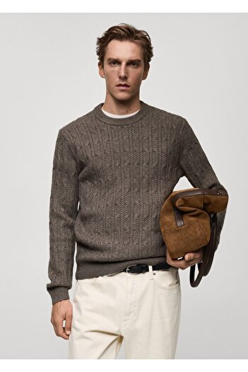 MANGO Man Knit Detailed Knitwear Sweater