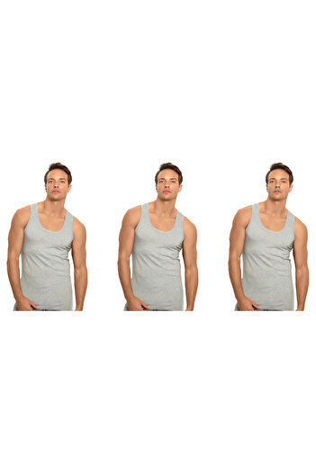 Muks Muk's Men's Undershirt 3-Pack 100% Cotton White-Black-Grey