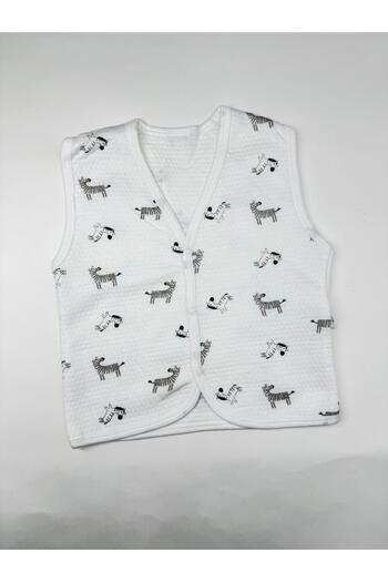 EM&FA TEKSTİL Zebra Patterned 100% Cotton Children's Vest