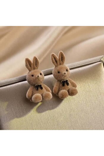 By Zeyna Aksesuar Women's Special Design Rabbit Model Earrings