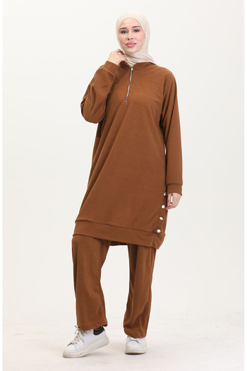 sefamerve Taba Astana Fabric Tunic and Trousers Set of Two 0552-01