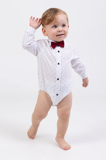 Gold Class Kidswear Leaf Patterned Salopet 4-Piece Boy's Bodysuit Set