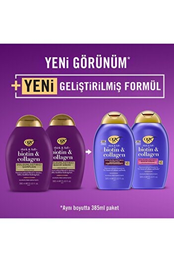 OGX Dolgunlaştırıcı Biotin & Kolajen Şampuan 385 ml 2'li