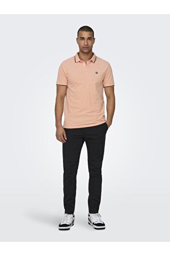 Only & Sons Onsfletcher Life Slim Fit Polo Noos 22024827   - Muskmelon