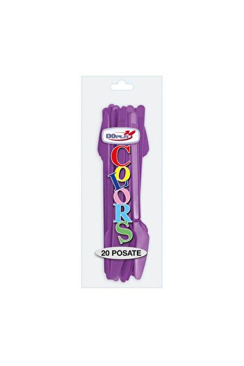 Homelux PLASTIC KNIVES, PURPLE, 20 PCS/SET