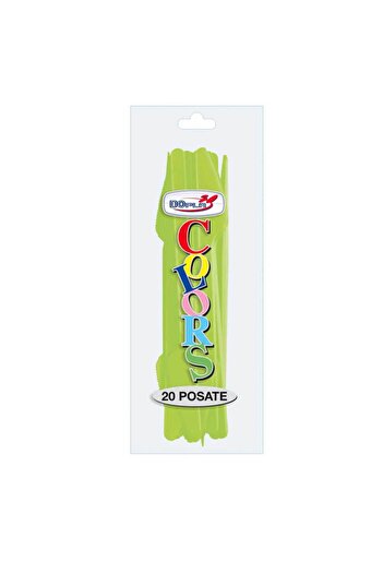 Homelux PLASTIC KNIVES, GREEN, 20 PCS/SET