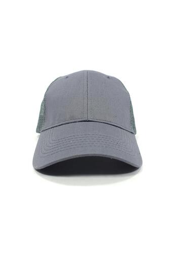 Tshirthane Plain Gray Mesh Cap with Back