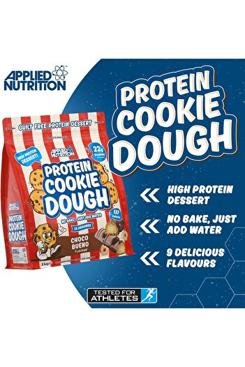 applied nutrition عجينة كوكيز البروتين، شوكو بوينو، 1 كجم، وجبة خفيفة غنية بالبروتين، أكثر من 22 جرامًا من البروتين لكل حصة