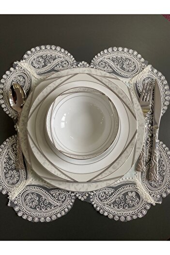 ART ÇEYİZ Linen Fabric Plate 2 Pieces