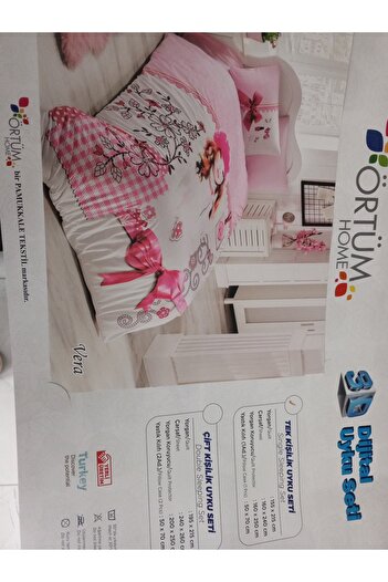 ÖRTÜM HOME Elegance 3D 3d dijital uyku seti barbili