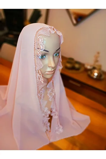 yörük tuhafiye Real Handcrafted Pin Embroidery, Prayer, Mawlid Mevlüt Cover, Powder Color, Handmade