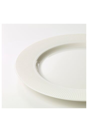 IKEA White Porcelain Dinnerware Set - 4 Pieces, 28 cm Serving Plates