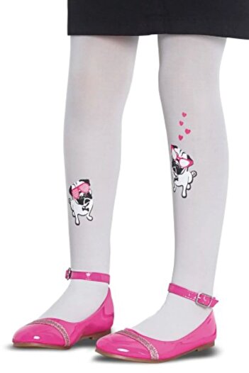 Penti Penti? Animal Patterned White Pantyhose