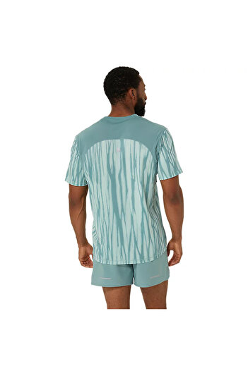 Asics Road All Over Print Erkek Yeşil Günlük Stil T-shirt 2011d092-300