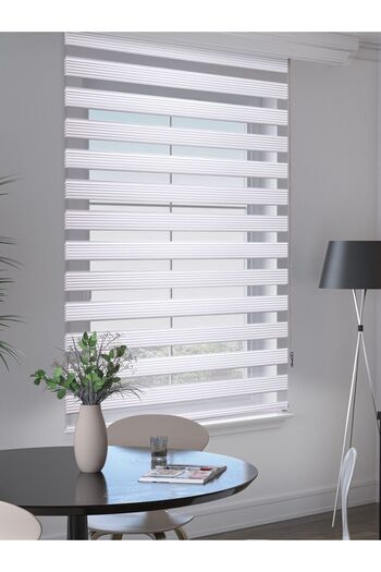 Perle Pliseli Ecru Color Zebra Curtain High Quality Aluminum Case